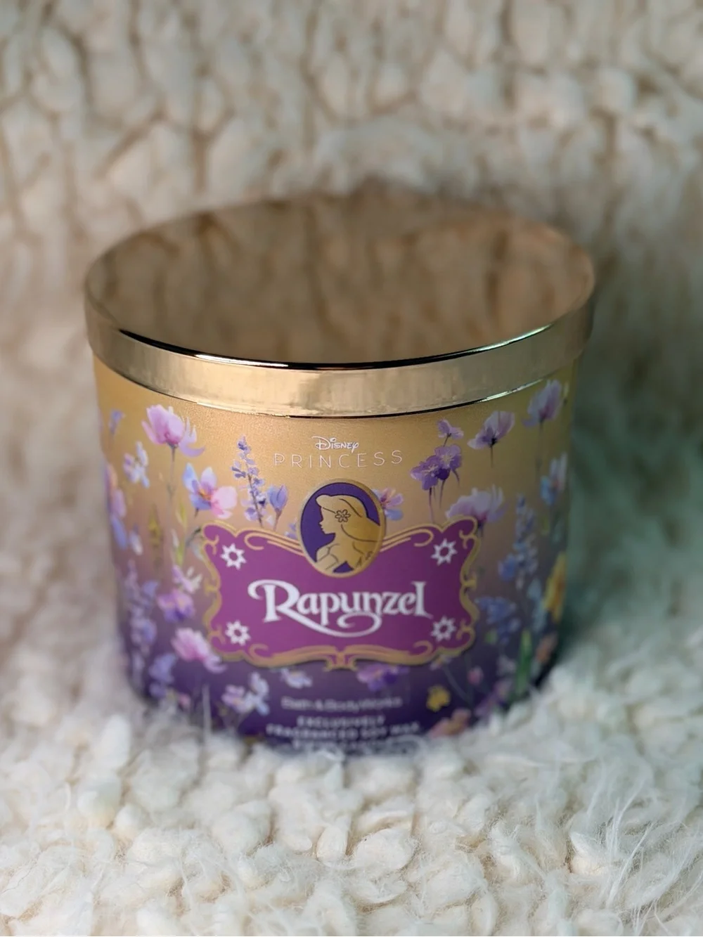 NWT Bath & Body Works Disney Princess Rapunzel 3-Wick Candle Limited Edition